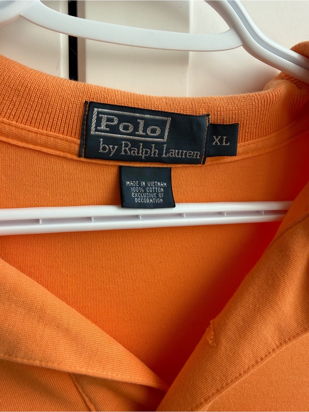 Vintage Y2K Polo by Ralph Lauren Orange Polo Shirt Men’s XL Tennis Tail Hem - Picture 3 of 4